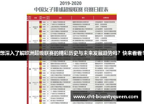 想深入了解欧洲超级联赛的精彩历史与未来发展趋势吗?快来看看! 想深入了解欧洲超级联赛的精彩历史与未来发展趋势吗?快来看看!